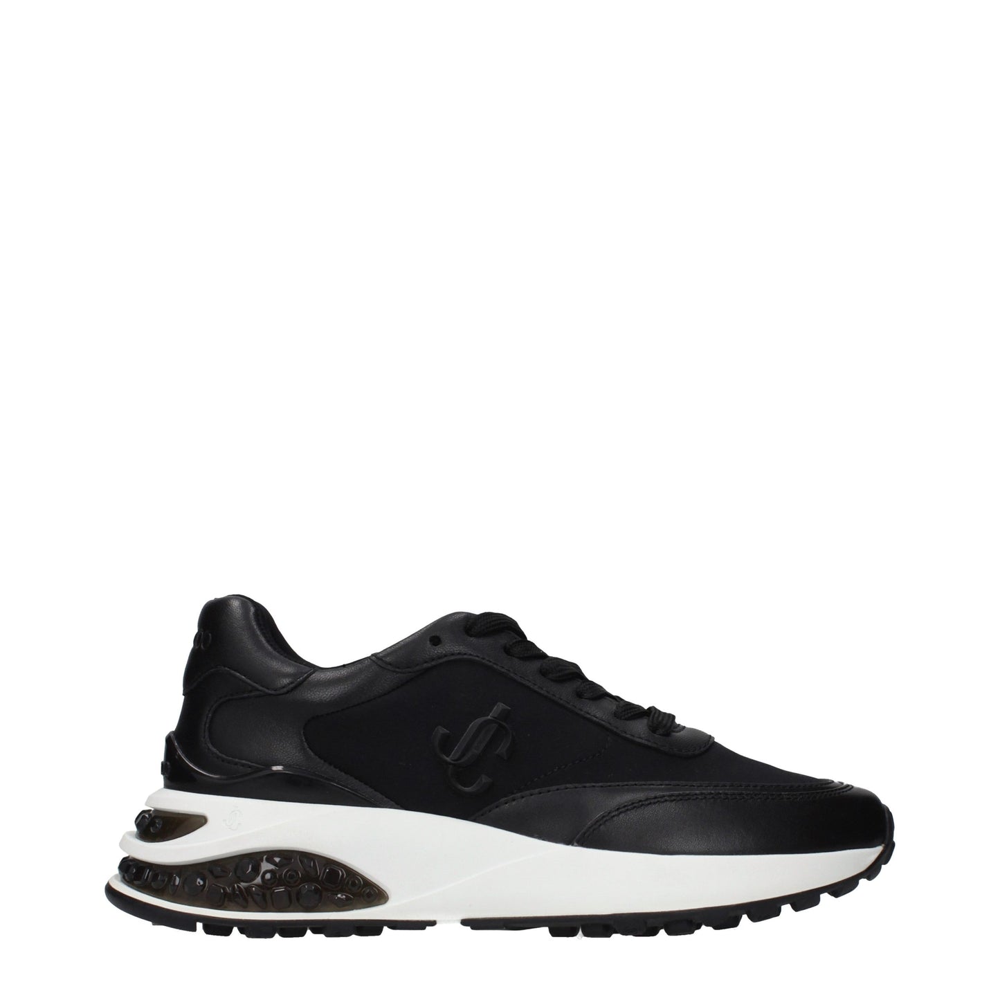 Jimmy Choo Schwarze Stoff-Athletic-Sneaker