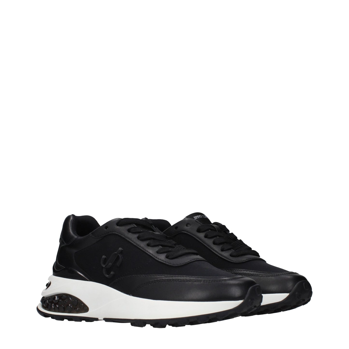 Jimmy Choo Schwarze Stoff-Athletic-Sneaker