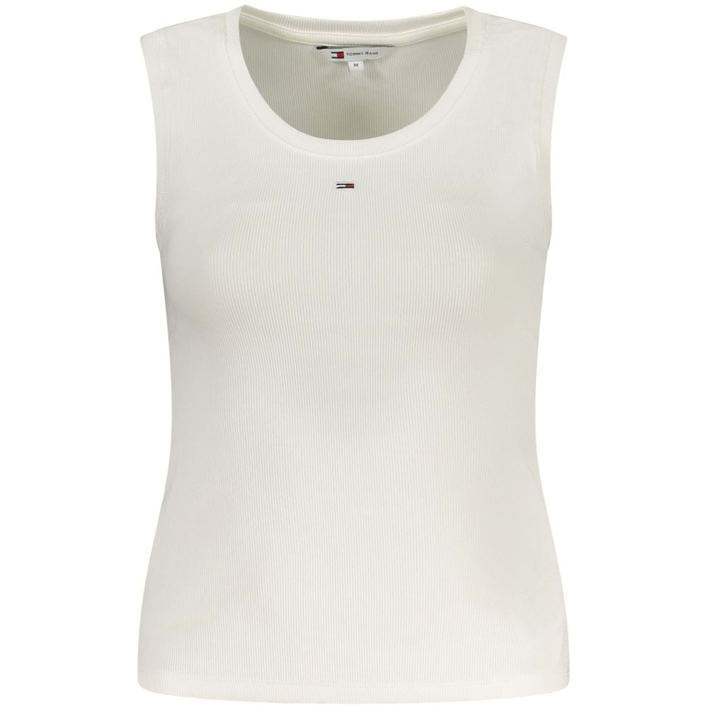 Tommy Hilfiger Bianco Cotton Women Tank Top Shirt
