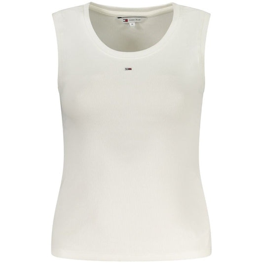 Tommy Hilfiger Bianco Cotton Women Tank Top Shirt