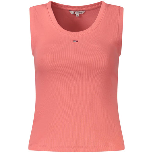 Tommy Hilfiger Pink Cotton Women's Tank Top Shirt