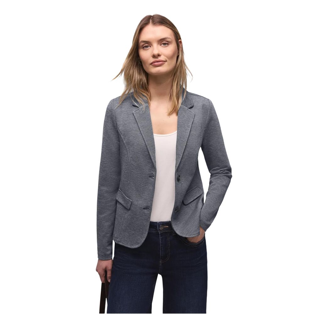 Street One Blue Polyacrylic Blazer