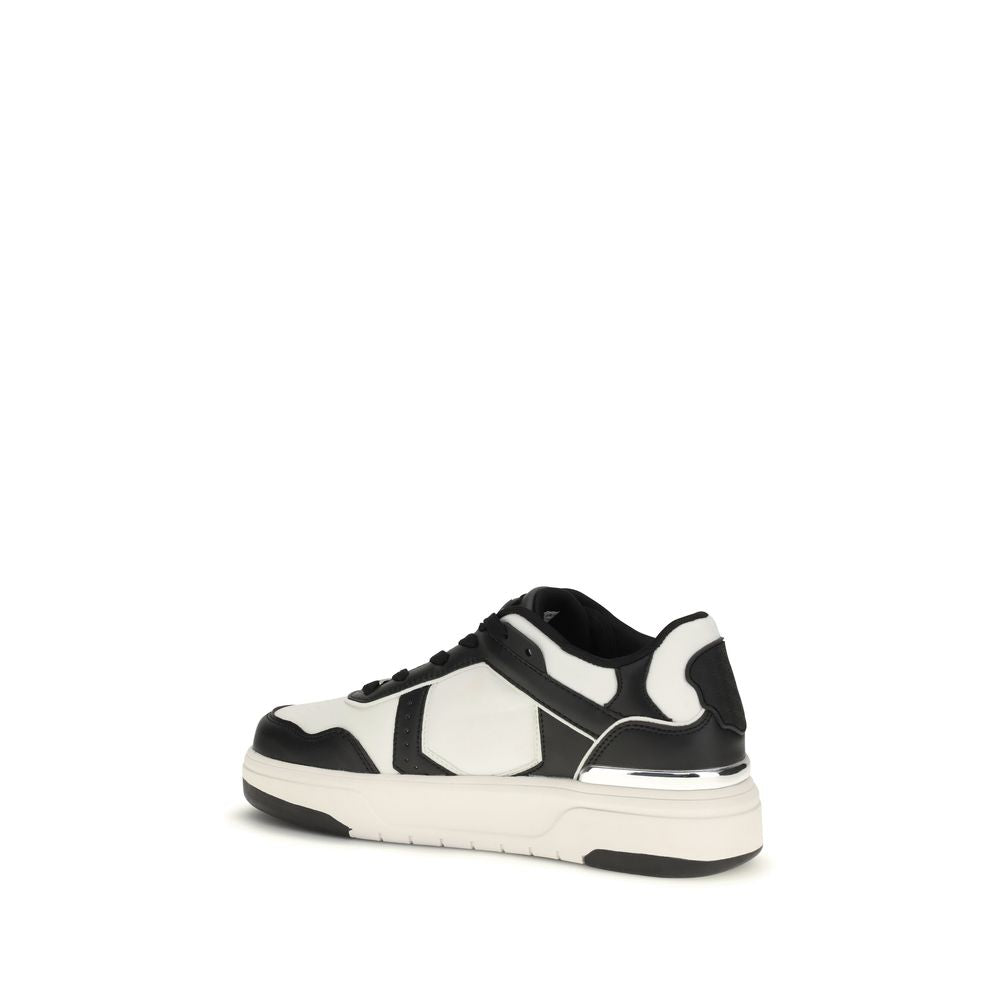 Philipp Plein Black Calf Leather Bos Taurus Athletic Sneakers