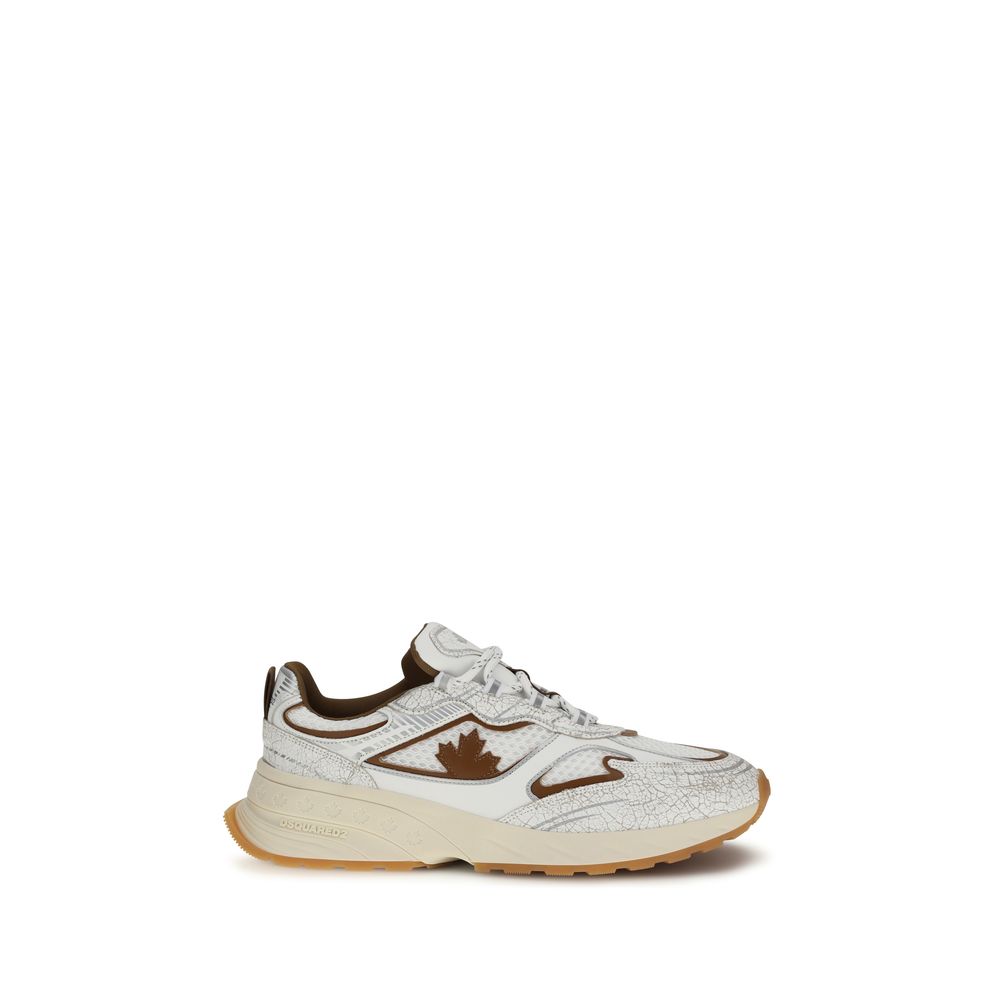 Dsquared² Sneaker aus weißem Kalbsleder vom Bos Taurus