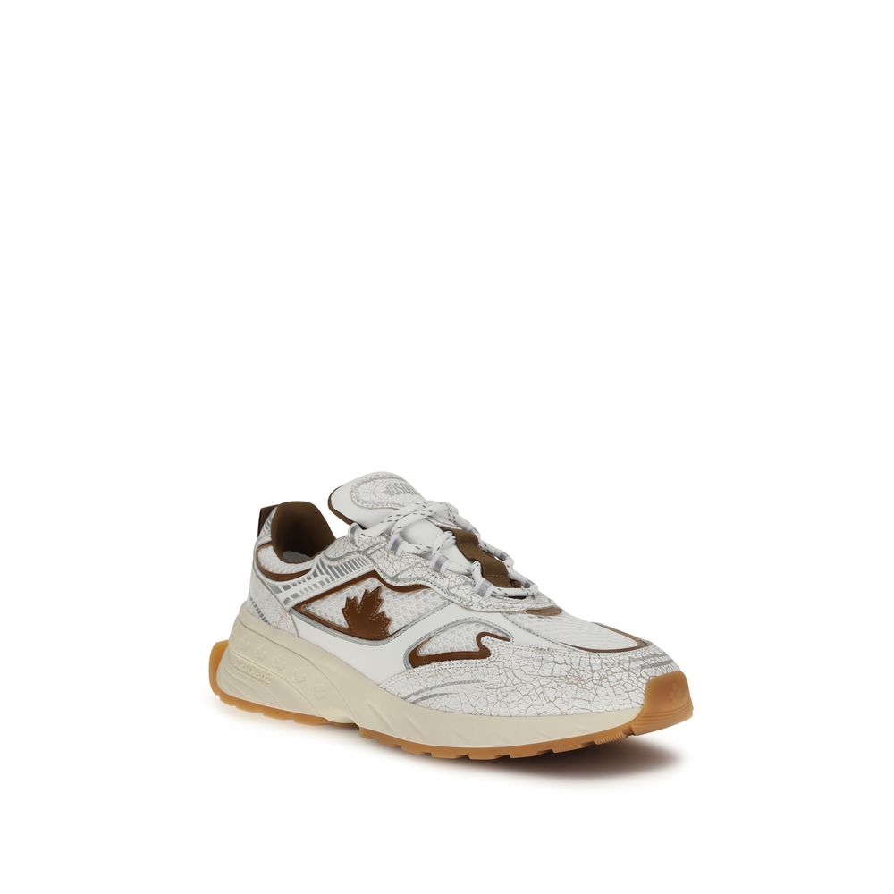 Dsquared² Sneaker aus weißem Kalbsleder vom Bos Taurus