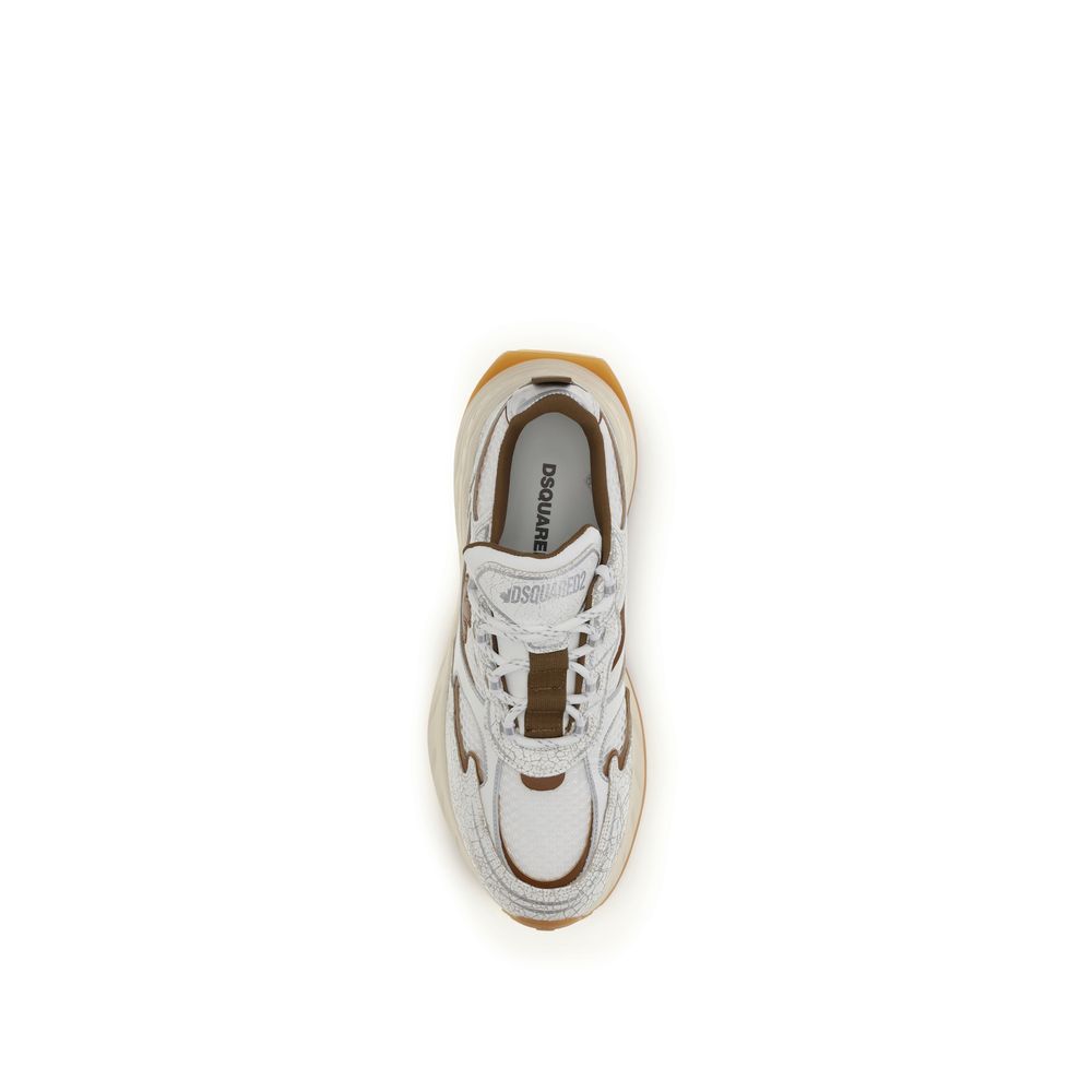 Dsquared² Sneaker aus weißem Kalbsleder vom Bos Taurus