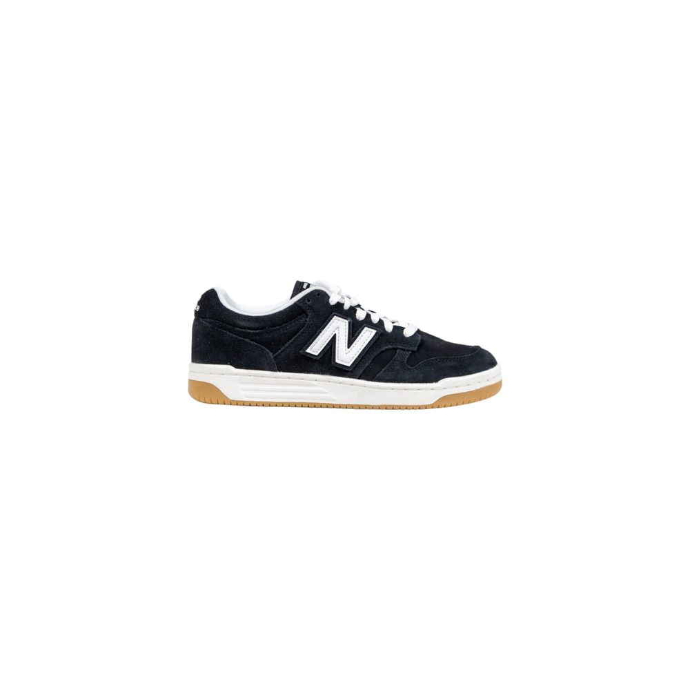 New Balance Schwarz-Weiße Leder-Sportschuhe
