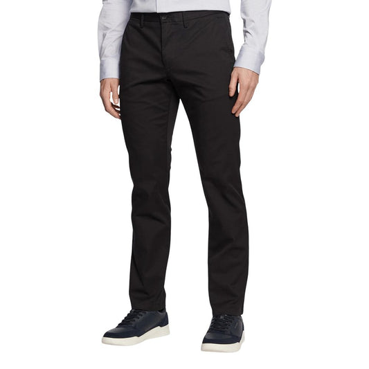 Tommy Hilfiger Black Cotton Casual Pants