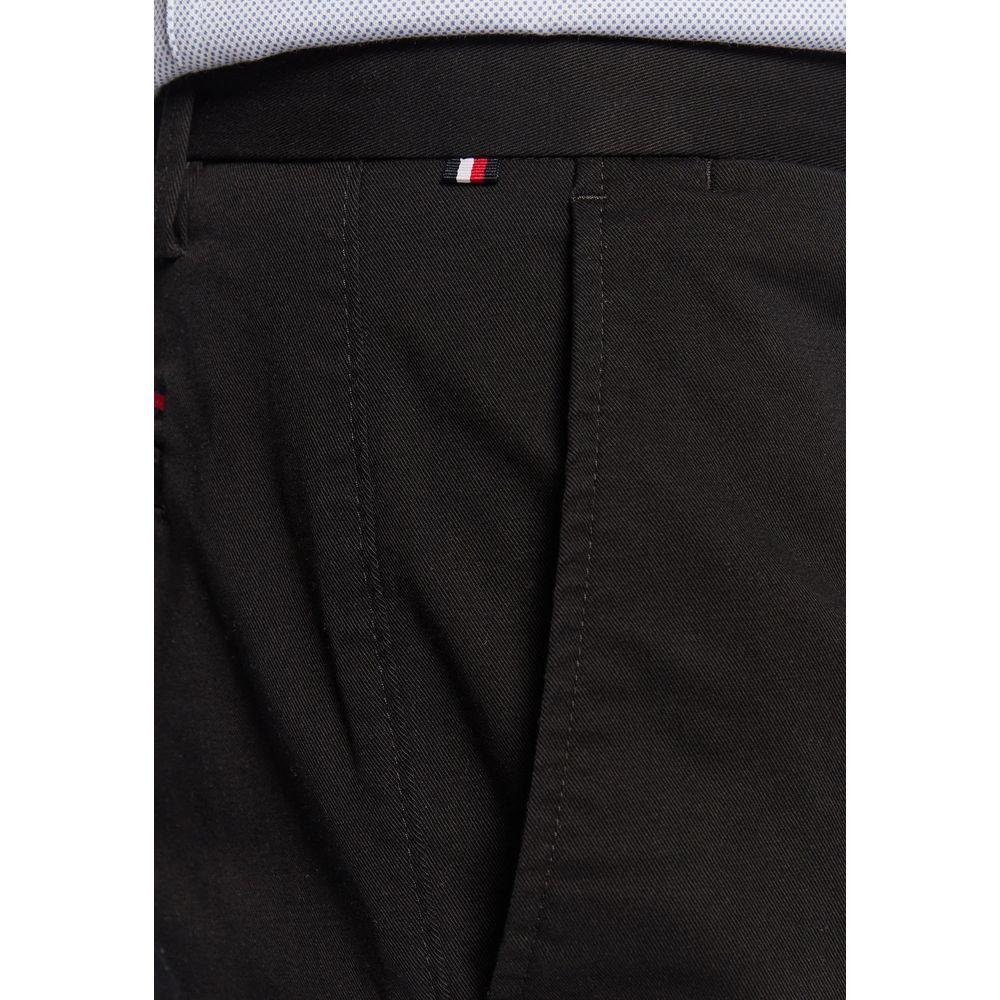 Tommy Hilfiger Black Cotton Casual Pants