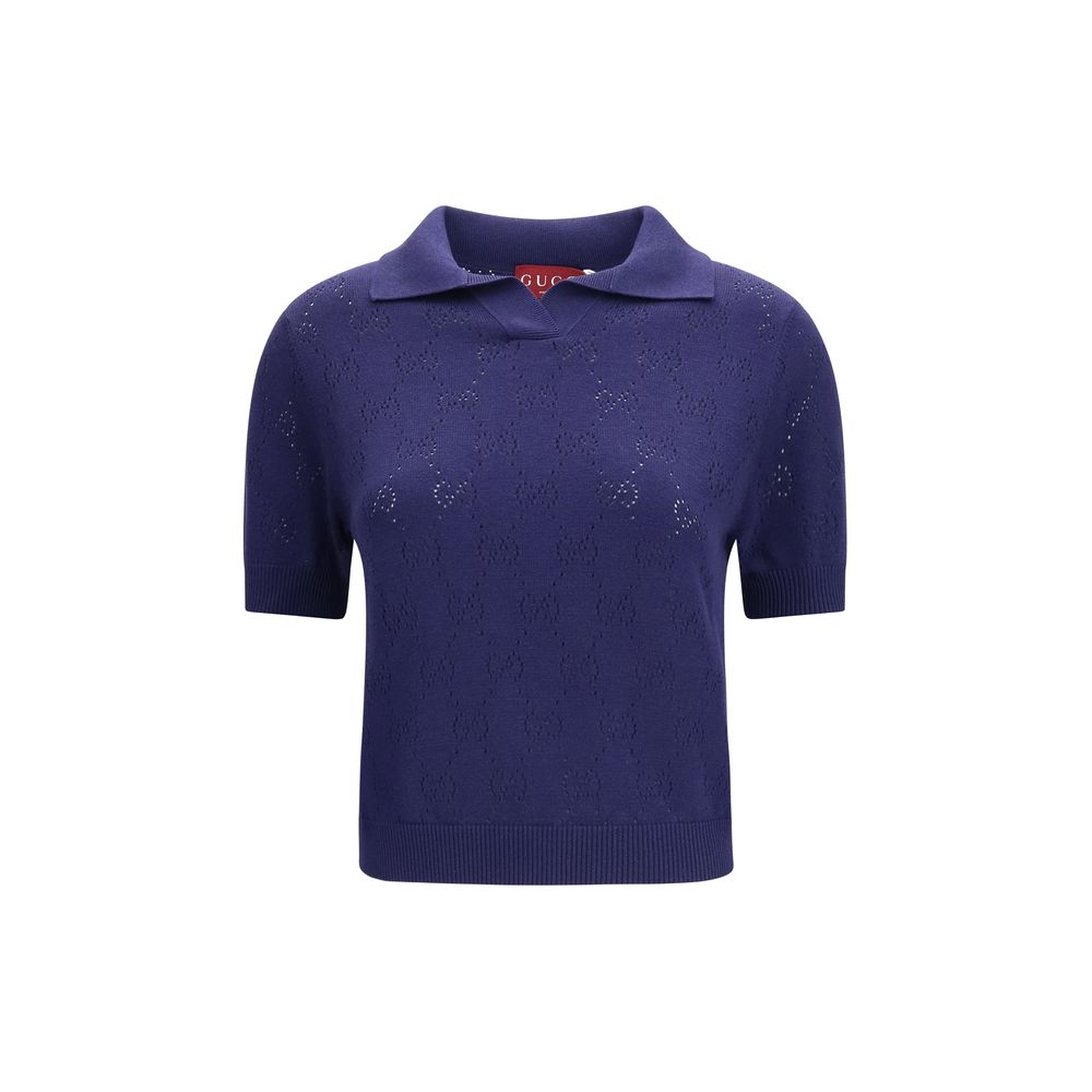Gucci Blue Silk Shirt