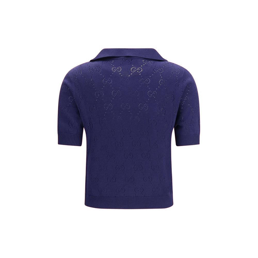 Gucci Blue Silk Shirt