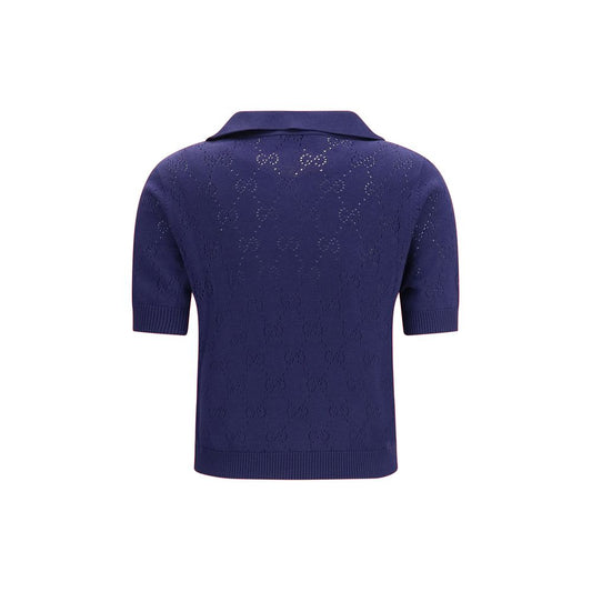 Gucci Blue Silk Shirt