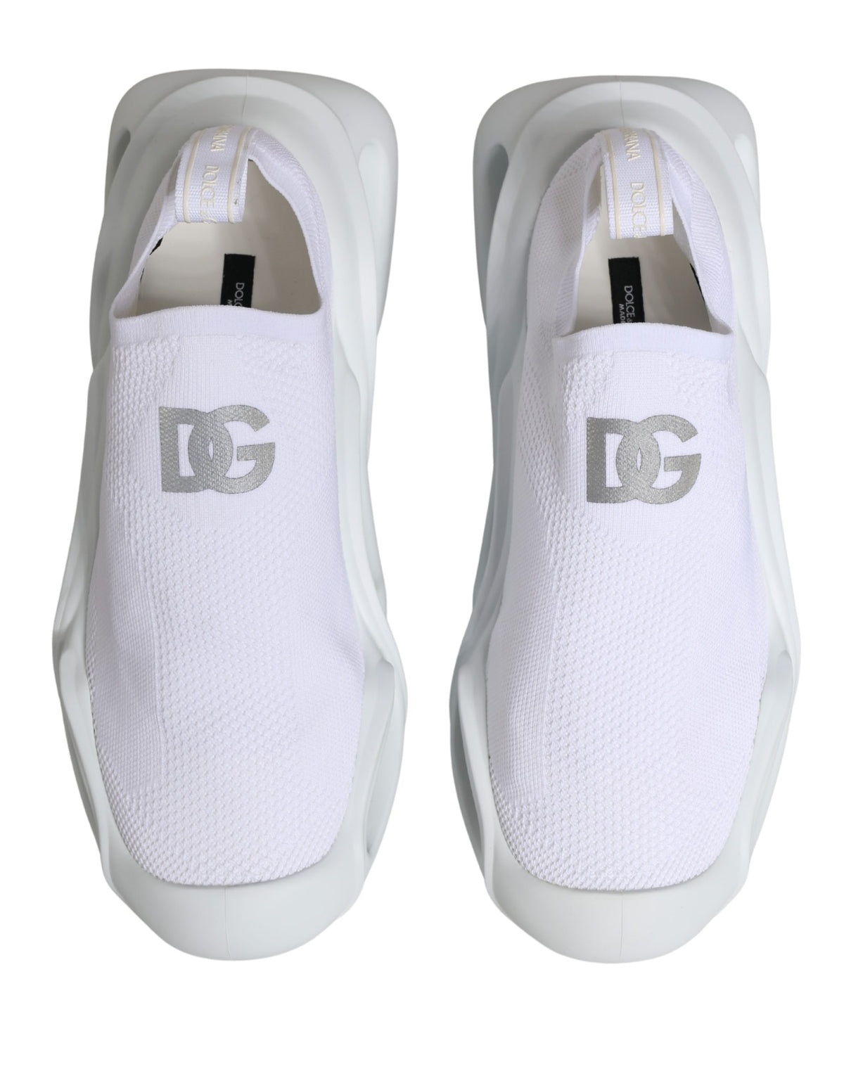 Dolce & Gabbana Weiße Slip-On Wave Low Top Sneaker Schuhe