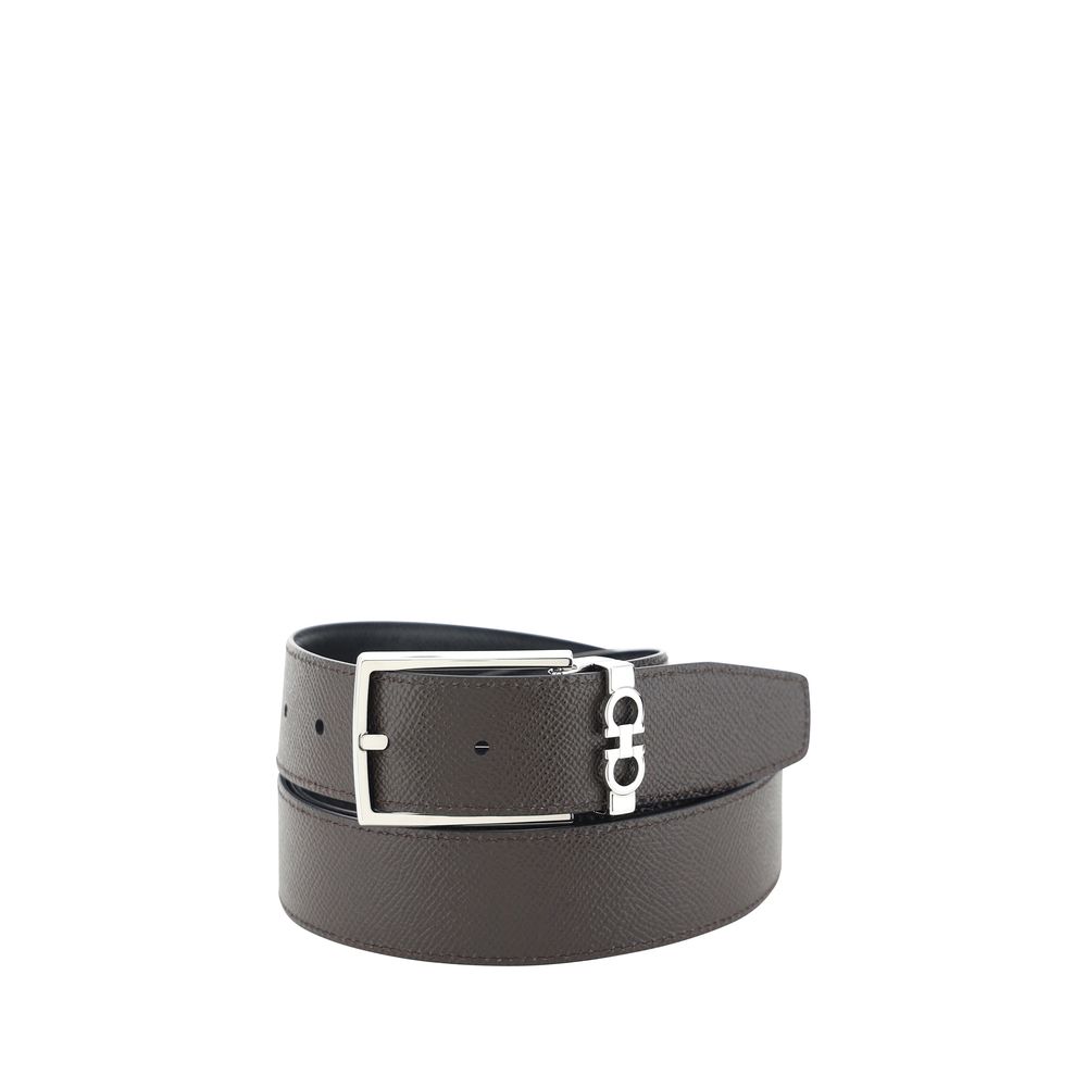 Ferragamo Black Calf Leather Belt