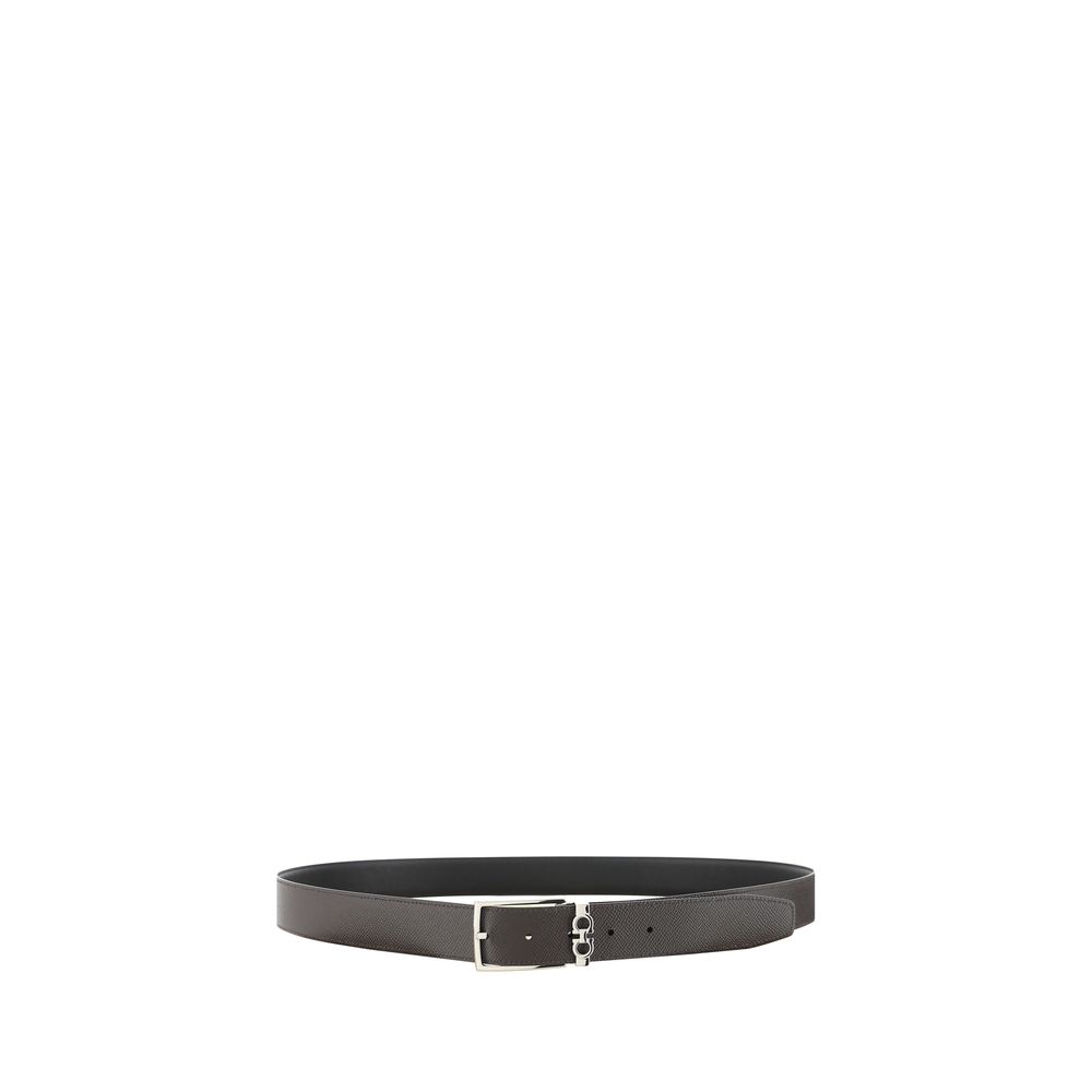 Ferragamo Black Calf Leather Belt