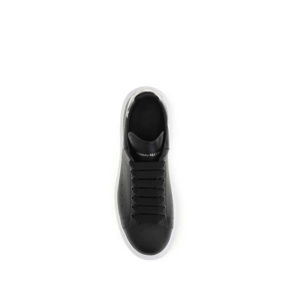 Black sneaker with white sole on a white background