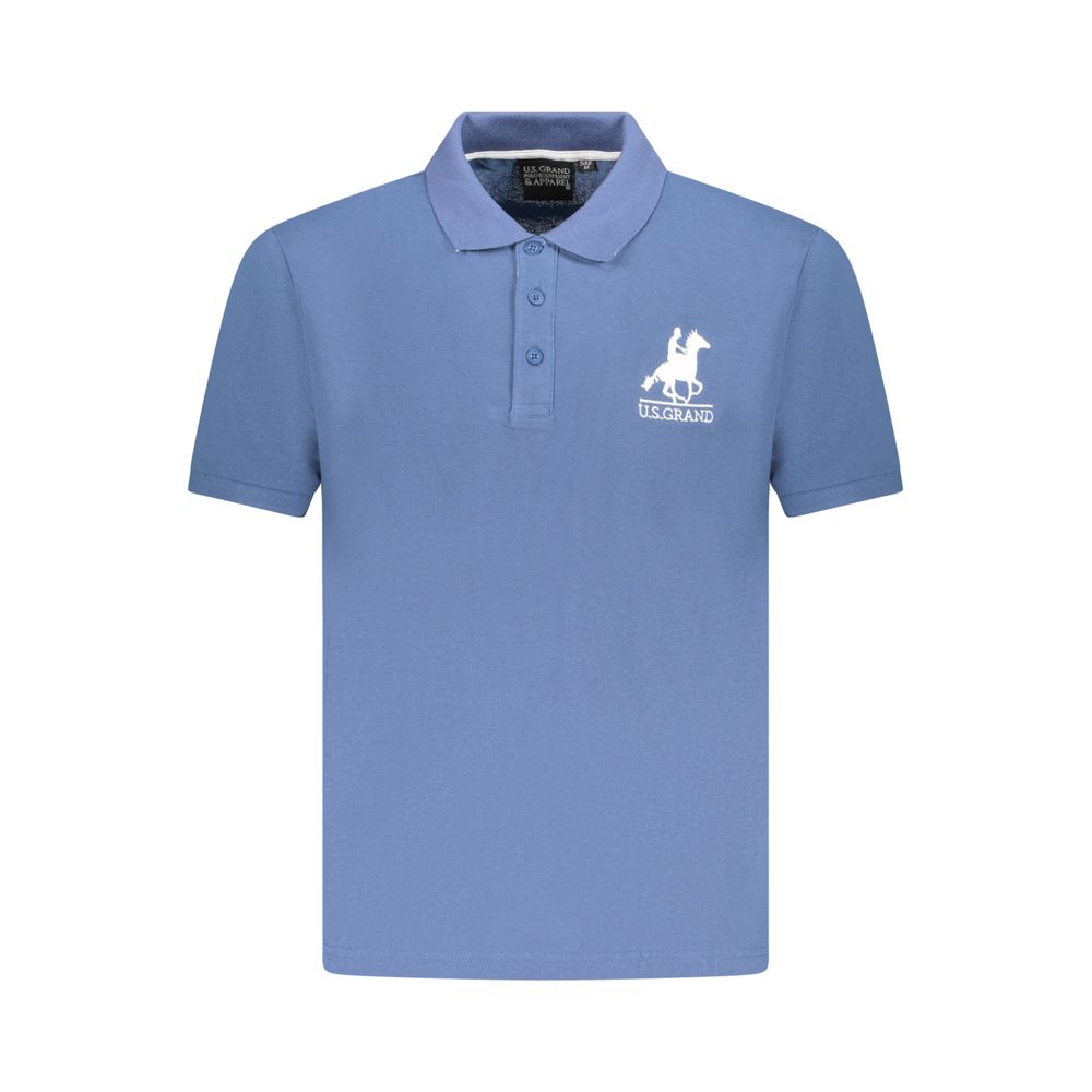 U.S. Grand Blu Cotton Men's Polo Shirt