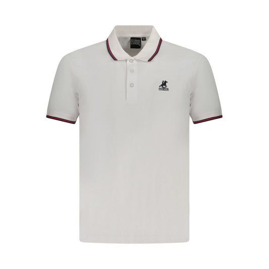 U.S. Grand White Cotton Men's Polo Shirt