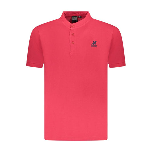 U.S. Grand Red Cotton Men's Polo Shirt