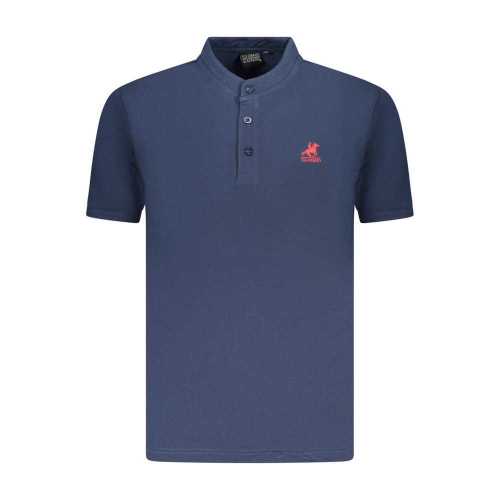 U.S. Grand Blue Cotton Men's Polo Shirt