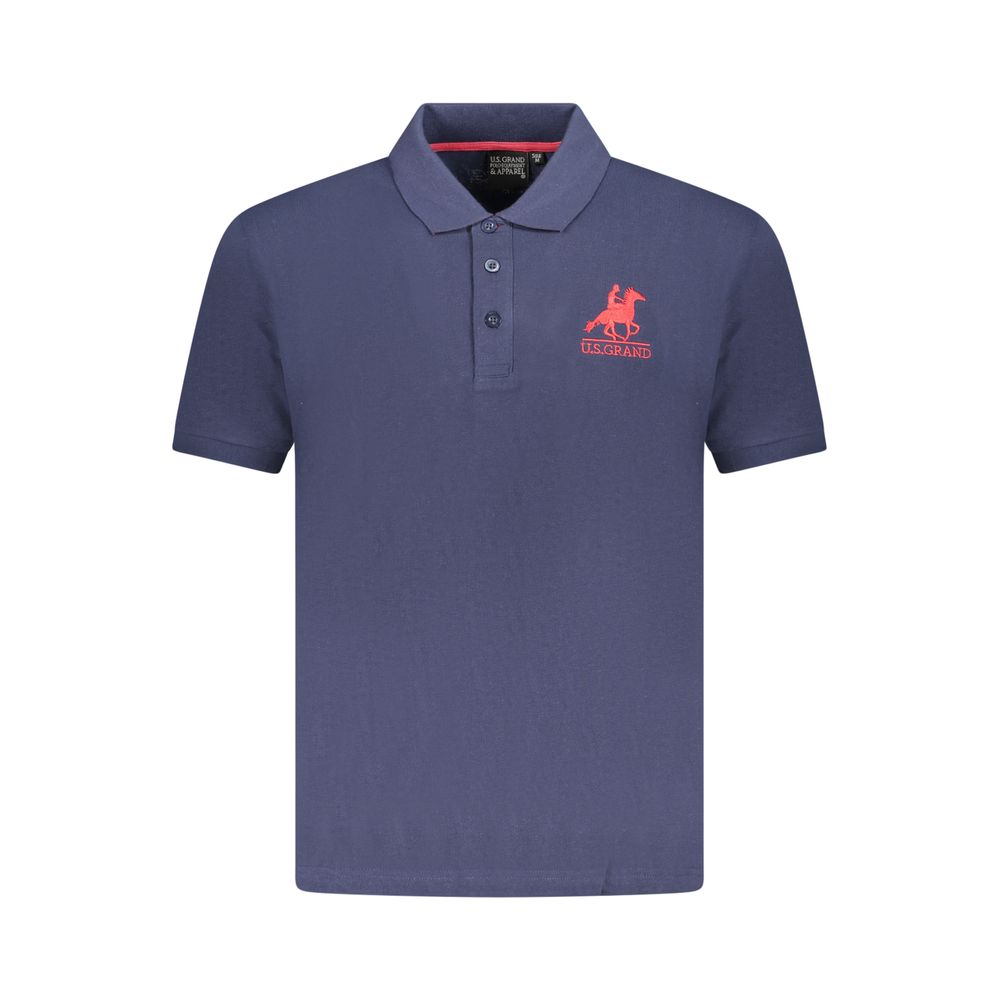 U.S. Grand Blu Cotton Men's Polo Shirt