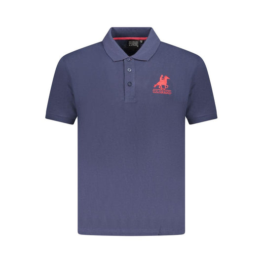 U.S. Grand Blu Cotton Men's Polo Shirt