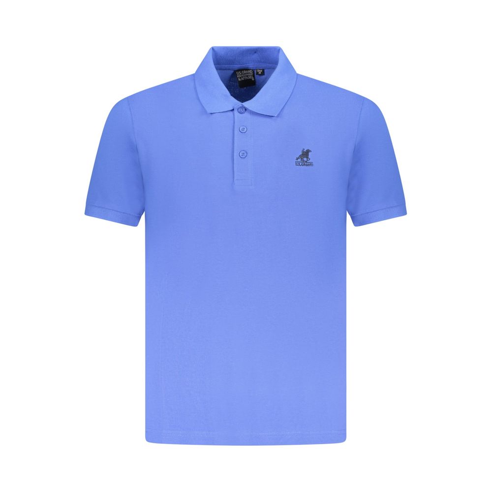 U.S. Grand Blue Cotton Men's Polo Shirt