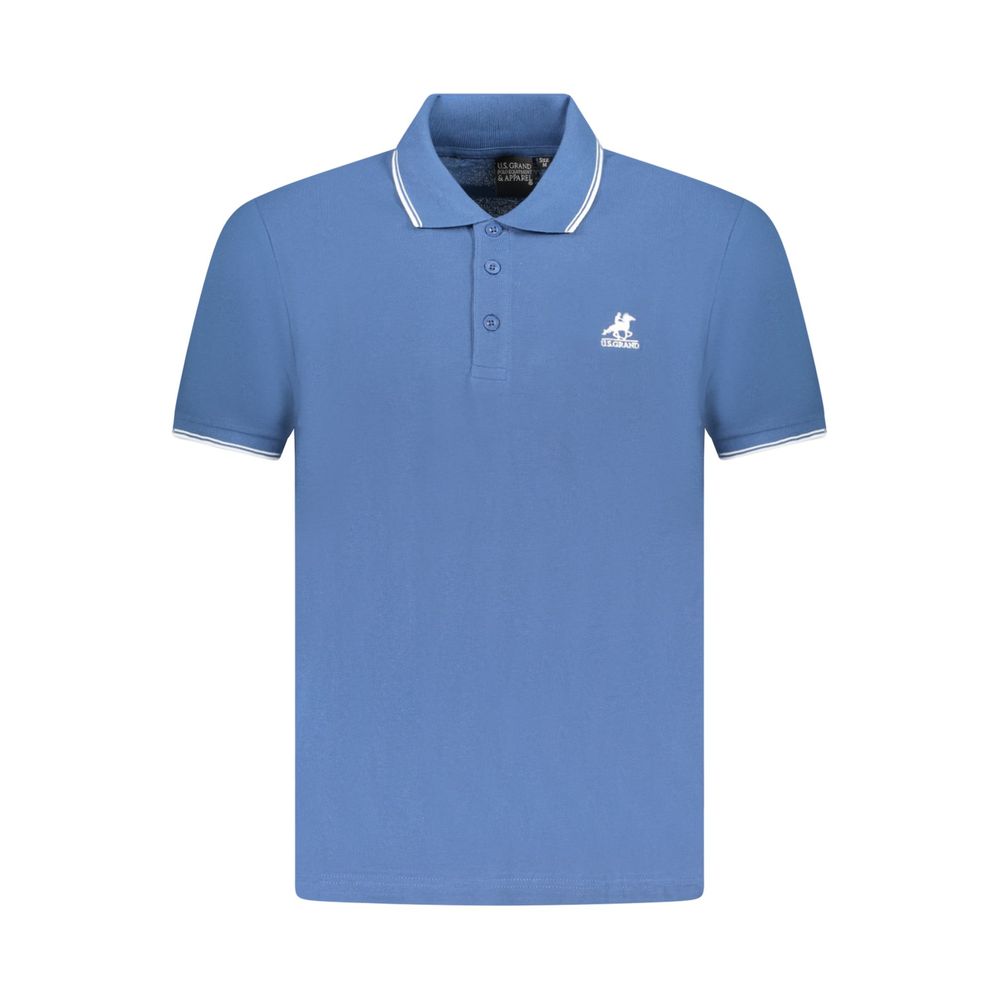 U.S. Grand Blue Cotton Men's Polo Shirt