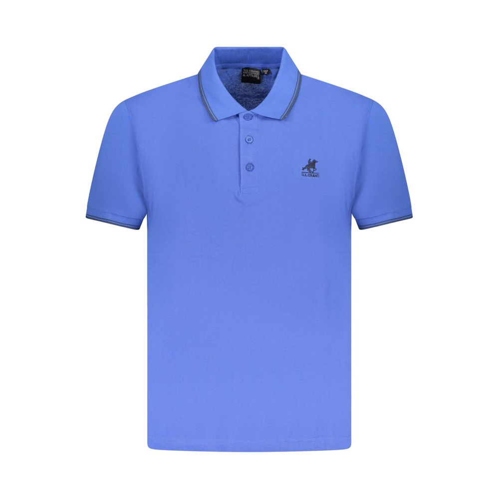 U.S. Grand Blue Cotton Men's Polo Shirt