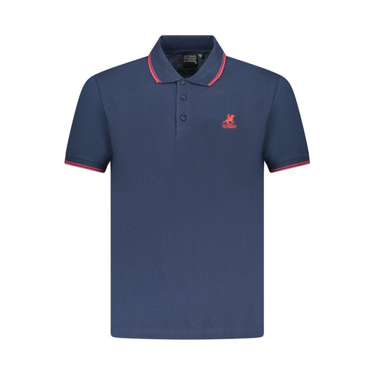 U.S. Grand Blue Cotton Men's Polo Shirt