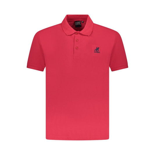 U.S. Grand Red Cotton Men's Polo Shirt