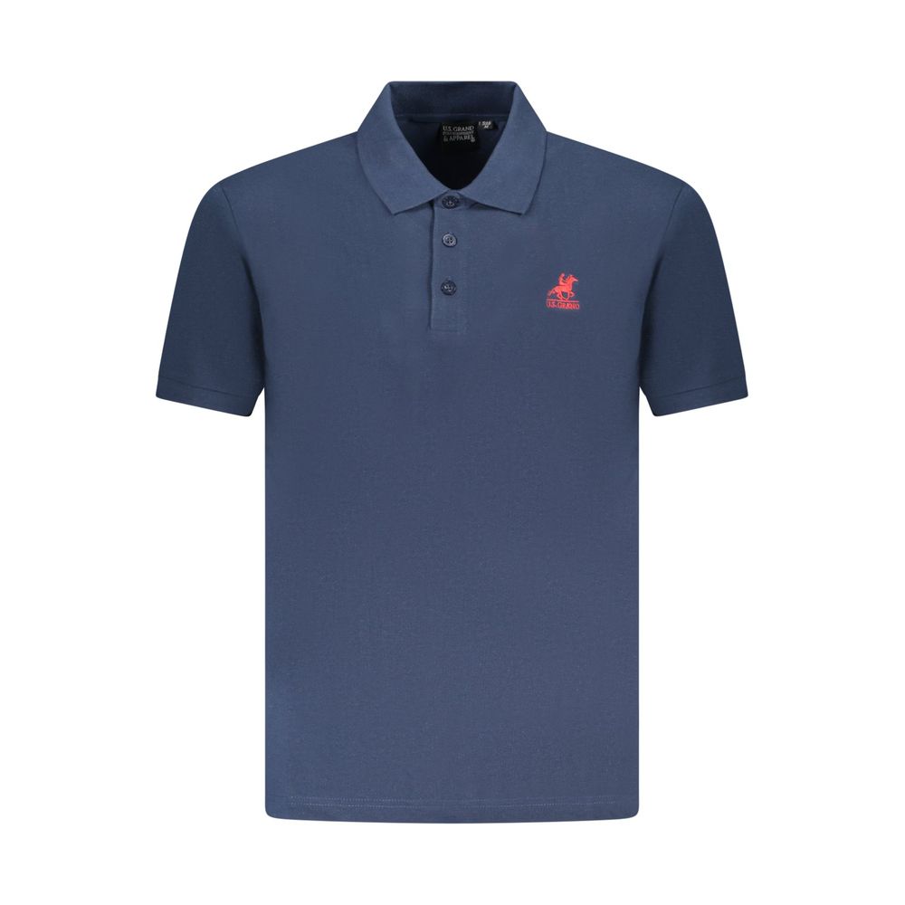 U.S. Grand Blue Cotton Men's Polo Shirt