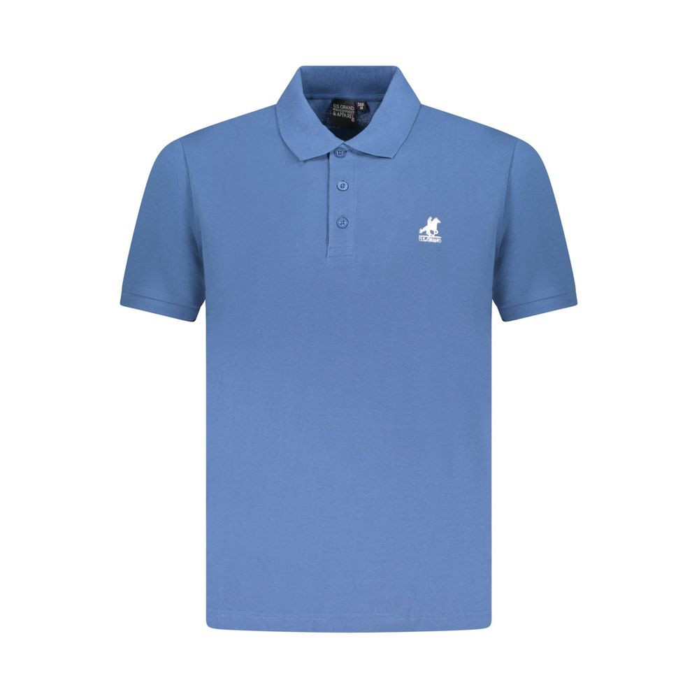U.S. Grand Blue Cotton Men's Polo Shirt