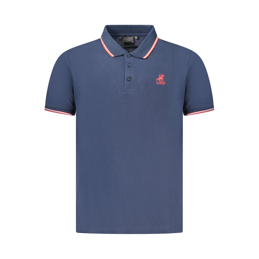 U.S. Grand Blue Cotton Men's Polo Shirt