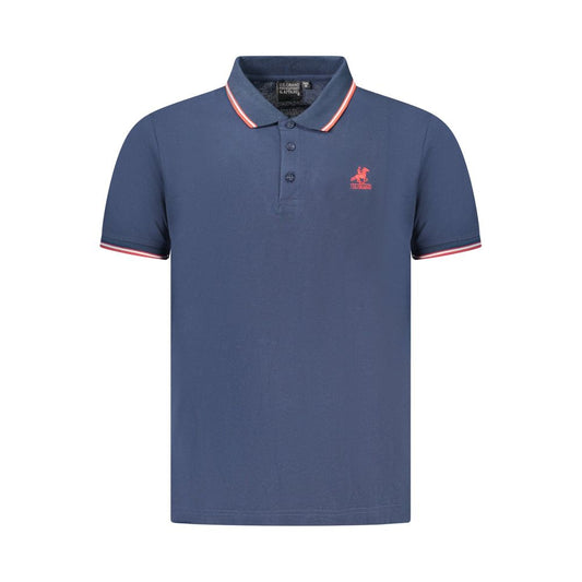 U.S. Grand Blue Cotton Men's Polo Shirt