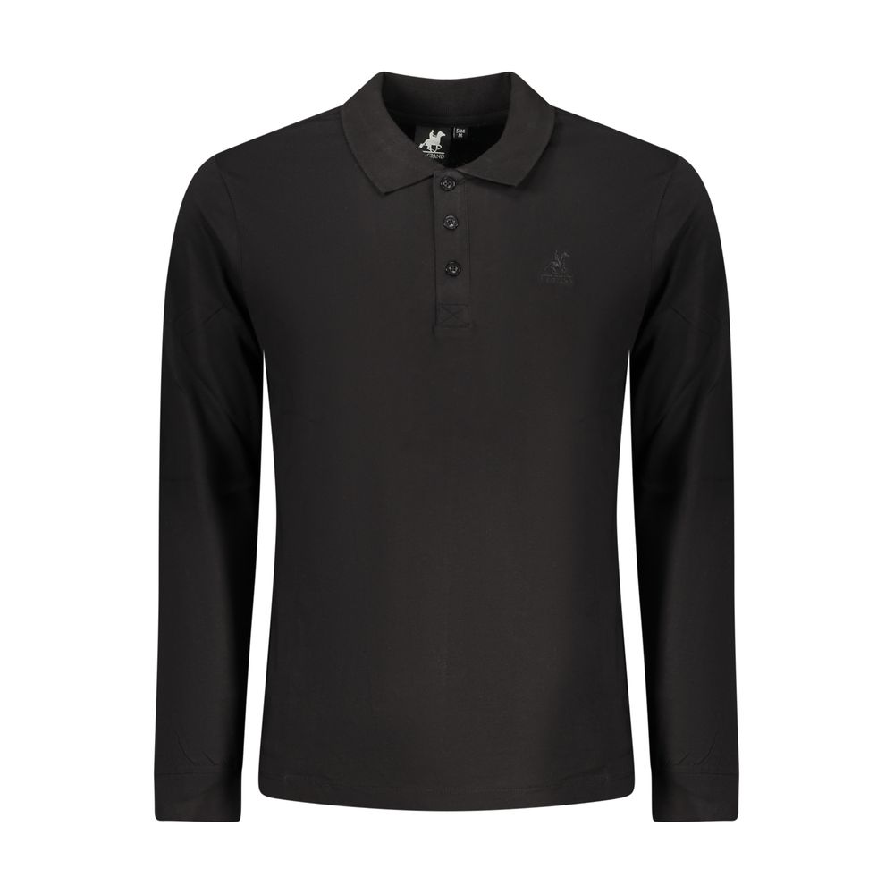U.S. Grand Poloshirt für Herren aus schwarzer Baumwolle