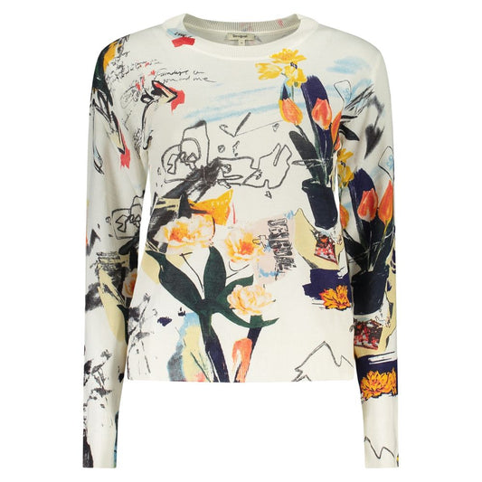 Desigual Weißes Viskose Damen-T-Shirt