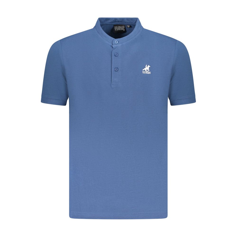U.S. Grand Blue Cotton Men's Polo Shirt