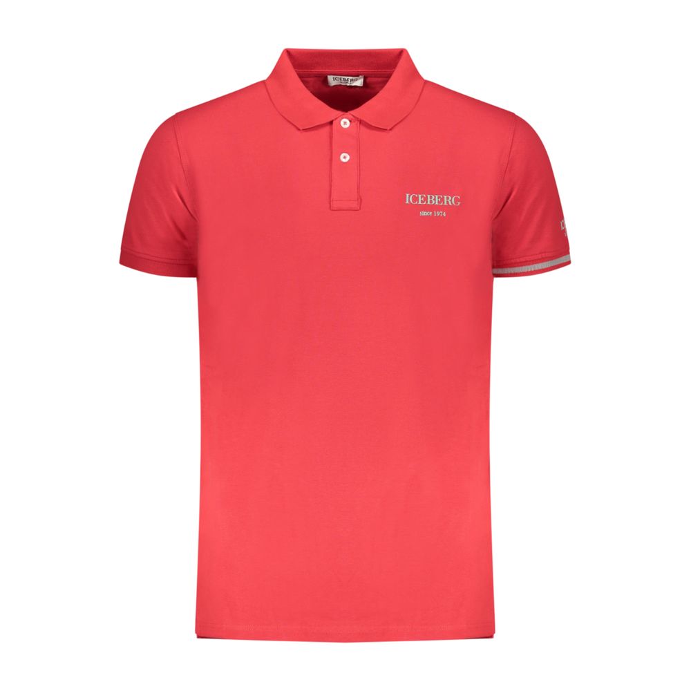 Iceberg Red Cotton Men's Polo Shirt