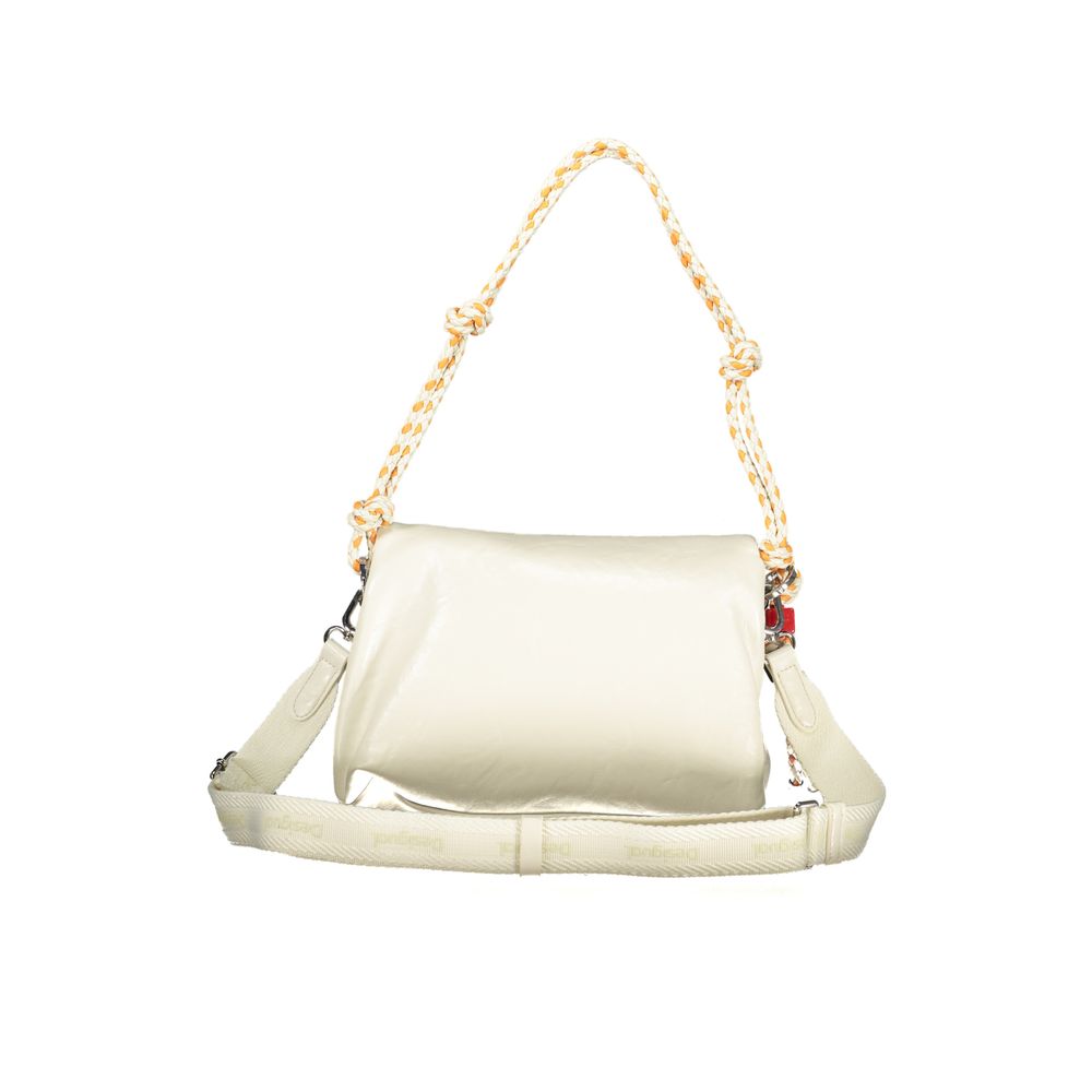 Desigual Ecru Polyurethane Handbag