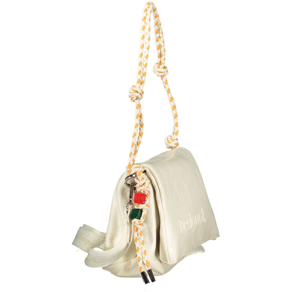 Desigual Ecru Polyurethane Handbag