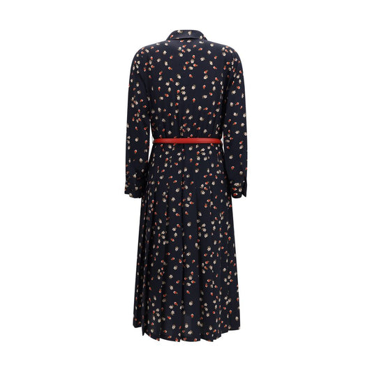 Max Mara Blue Silk Casual Dress
