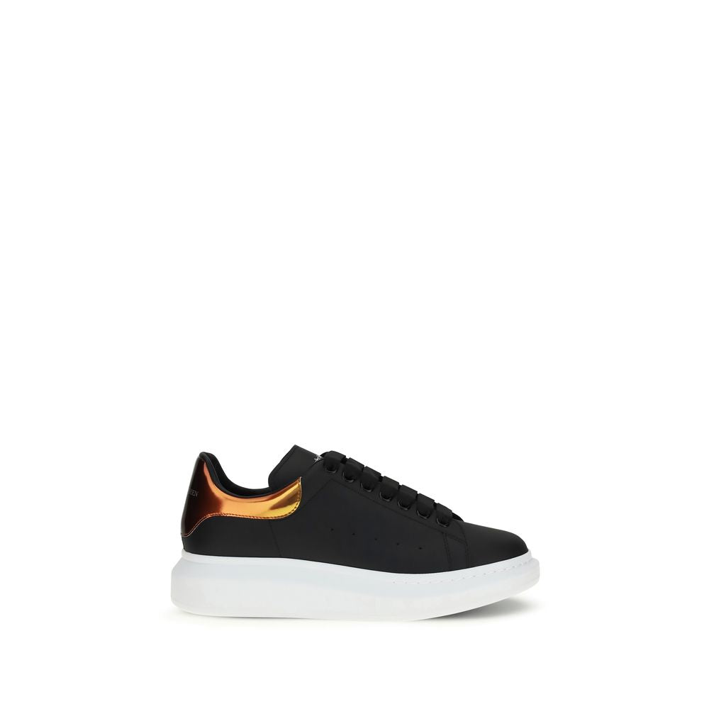 Alexander McQueen Schwarze Plattform-Sneaker aus Kalbsleder Bos Taurus