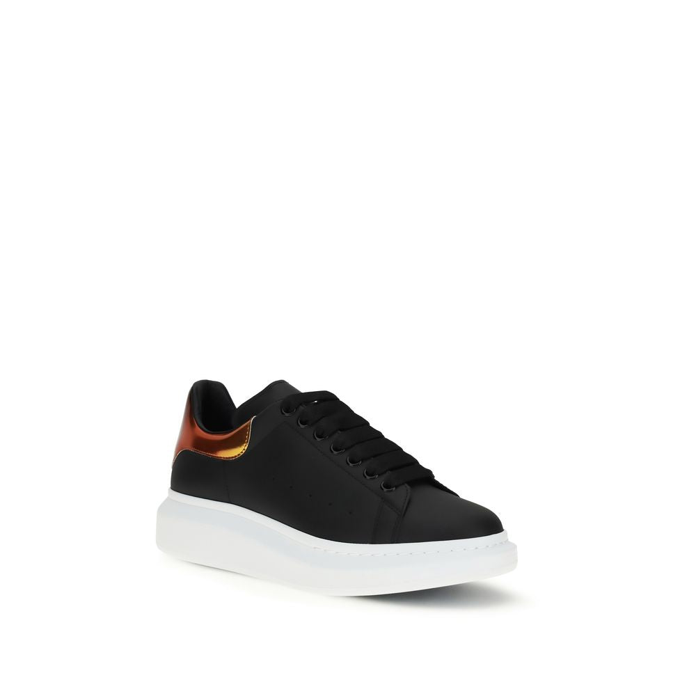 Alexander McQueen Schwarze Plattform-Sneaker aus Kalbsleder Bos Taurus