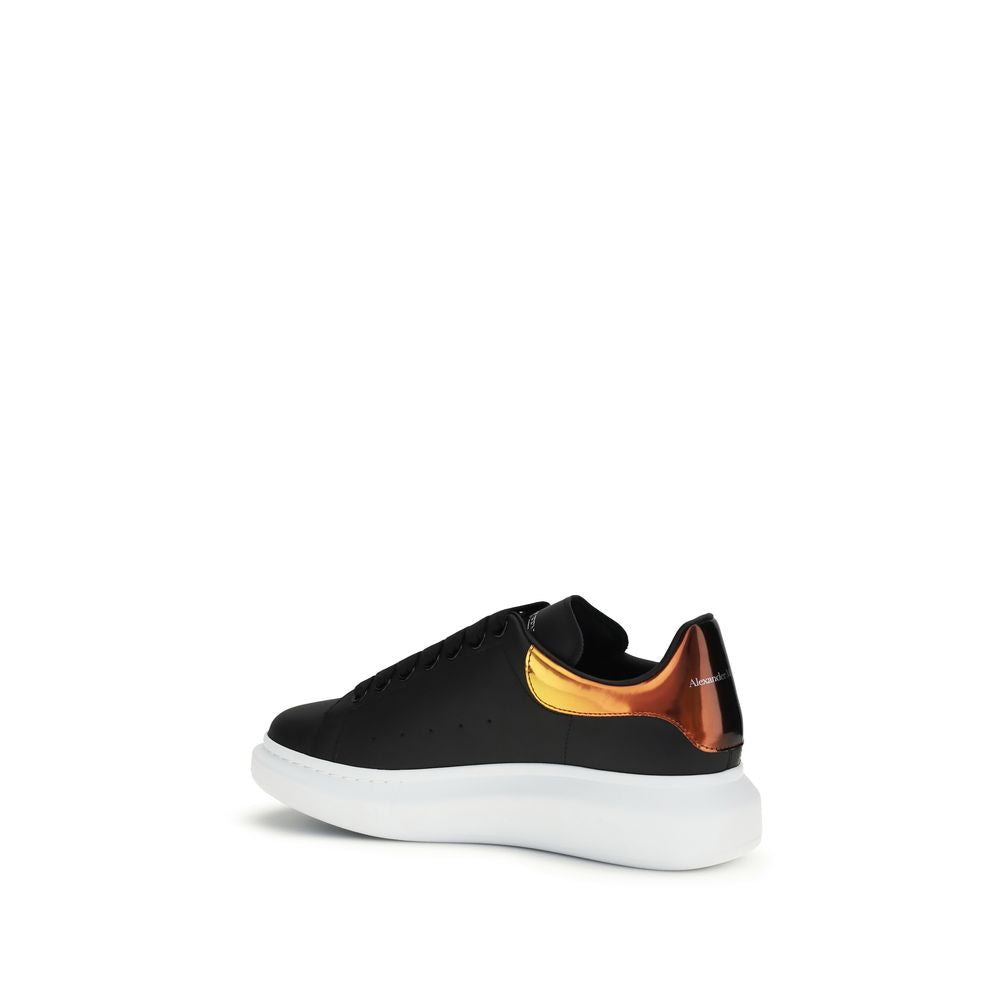Alexander McQueen Schwarze Plattform-Sneaker aus Kalbsleder Bos Taurus