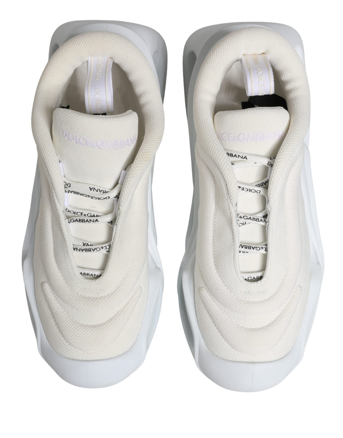 Dolce & Gabbana Weiße Slip-On Wave Low Top Sneaker Schuhe
