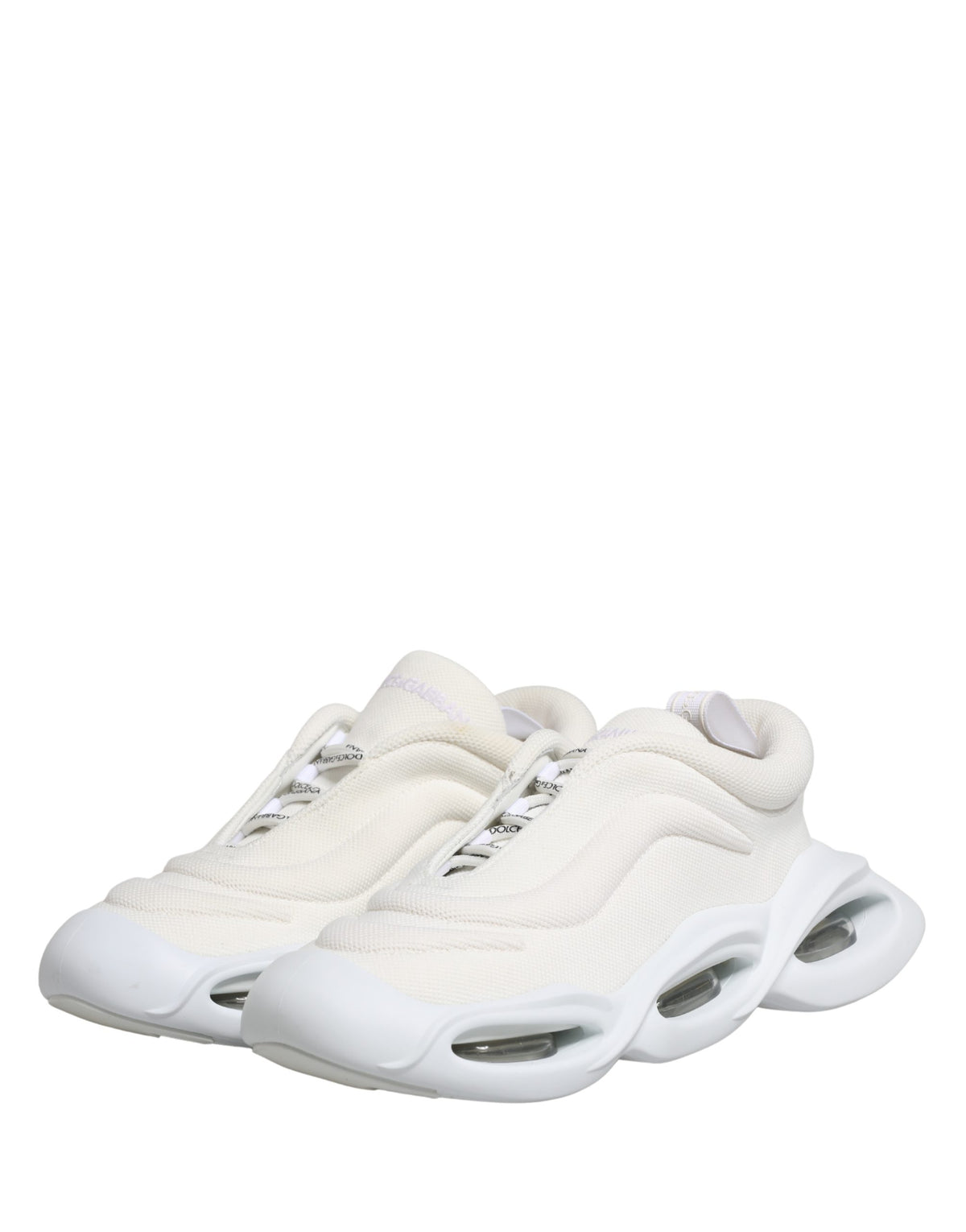 Dolce & Gabbana Weiße Slip-On Wave Low Top Sneaker Schuhe