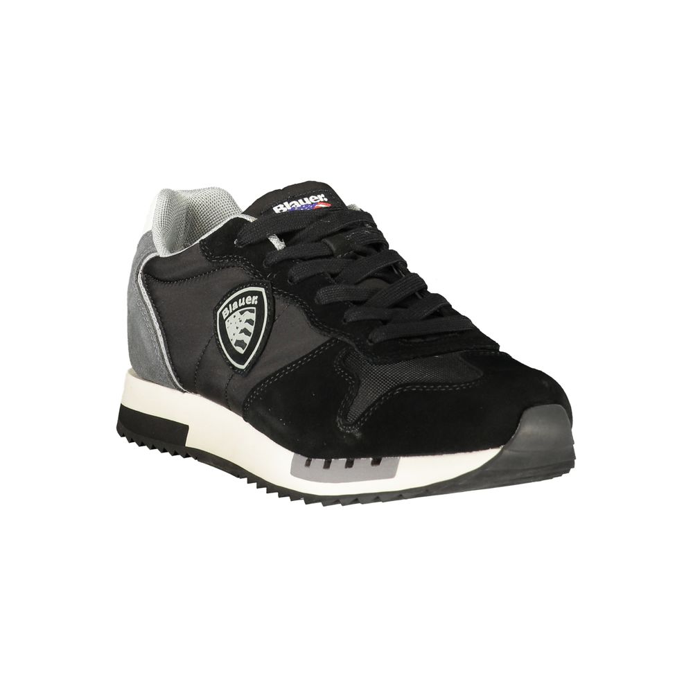 Blauer Black Polyurethane Men's Sneaker