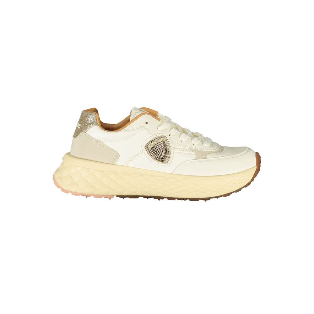 Blauer Beige Polyurethan Damen-Sneaker