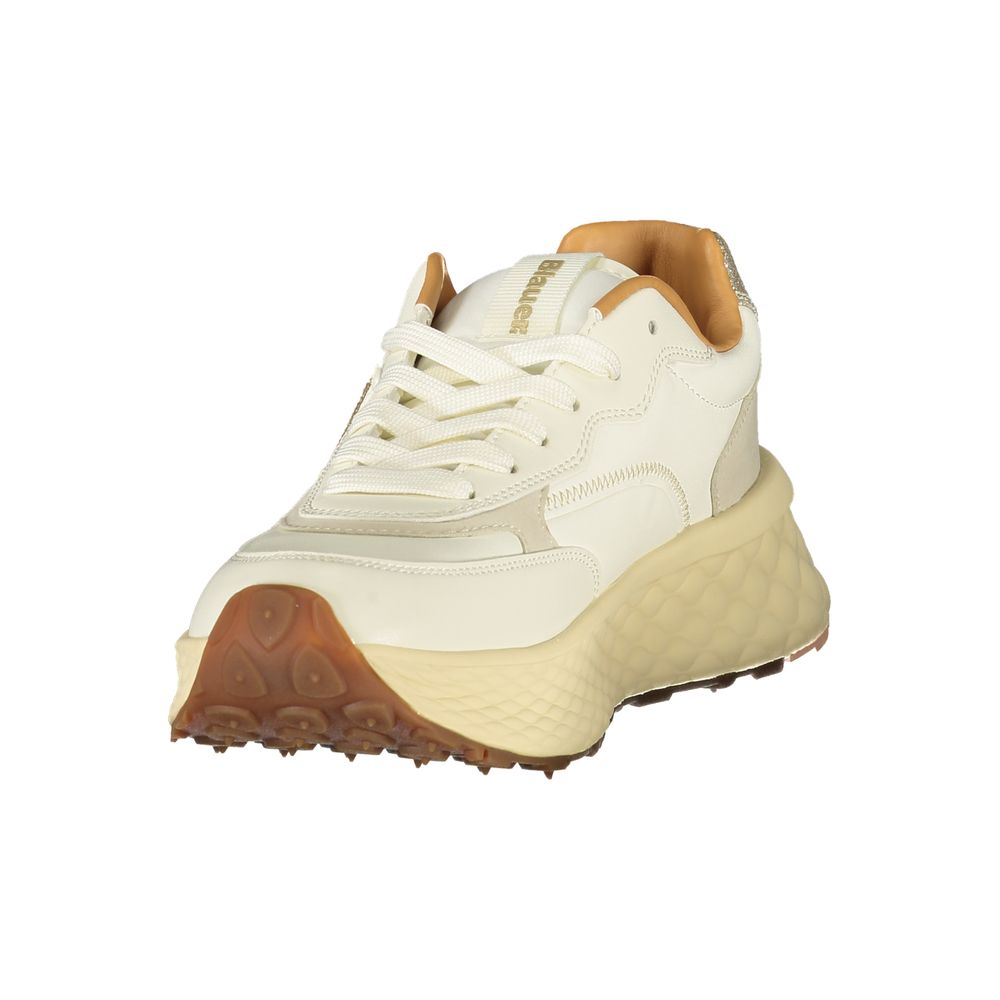 Blauer Beige Polyurethan Damen-Sneaker